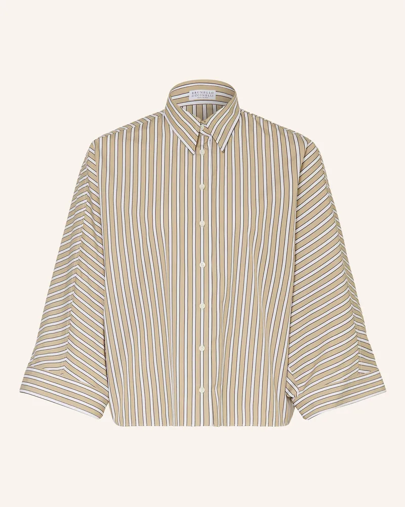 Brunello Cucinelli Oversized-Hemdbluse Mit 3/4-Arm beige Beige