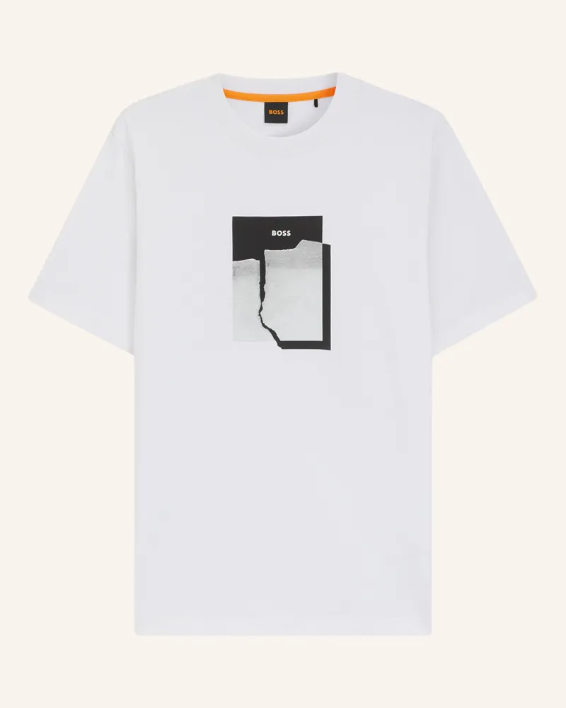HUGO BOSS T-Shirt TE_STRUCTURE Regular Fit Weiss