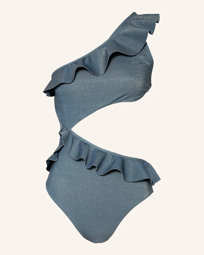 Zimmermann One-Shoulder-Badeanzug Blau