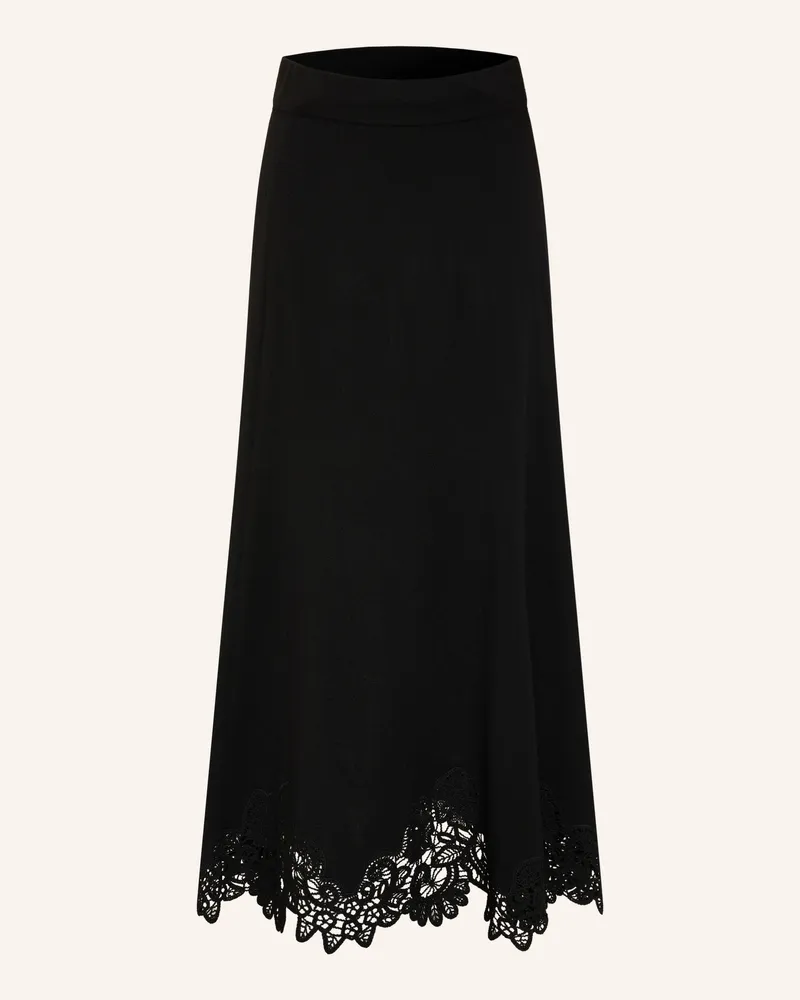 Zimmermann Strickrock Valiant Aus Merinowolle Mit Spitze schwarz Schwarz