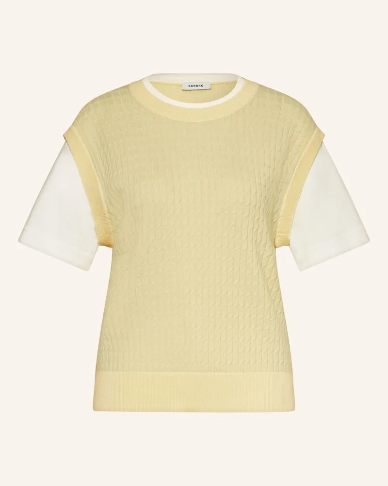 Sandro Strickshirt Hellgelb