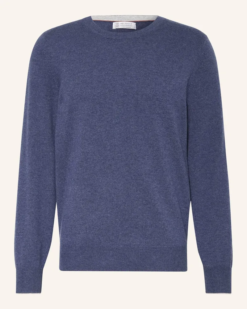 Brunello Cucinelli Cashmere-Pullover Blau