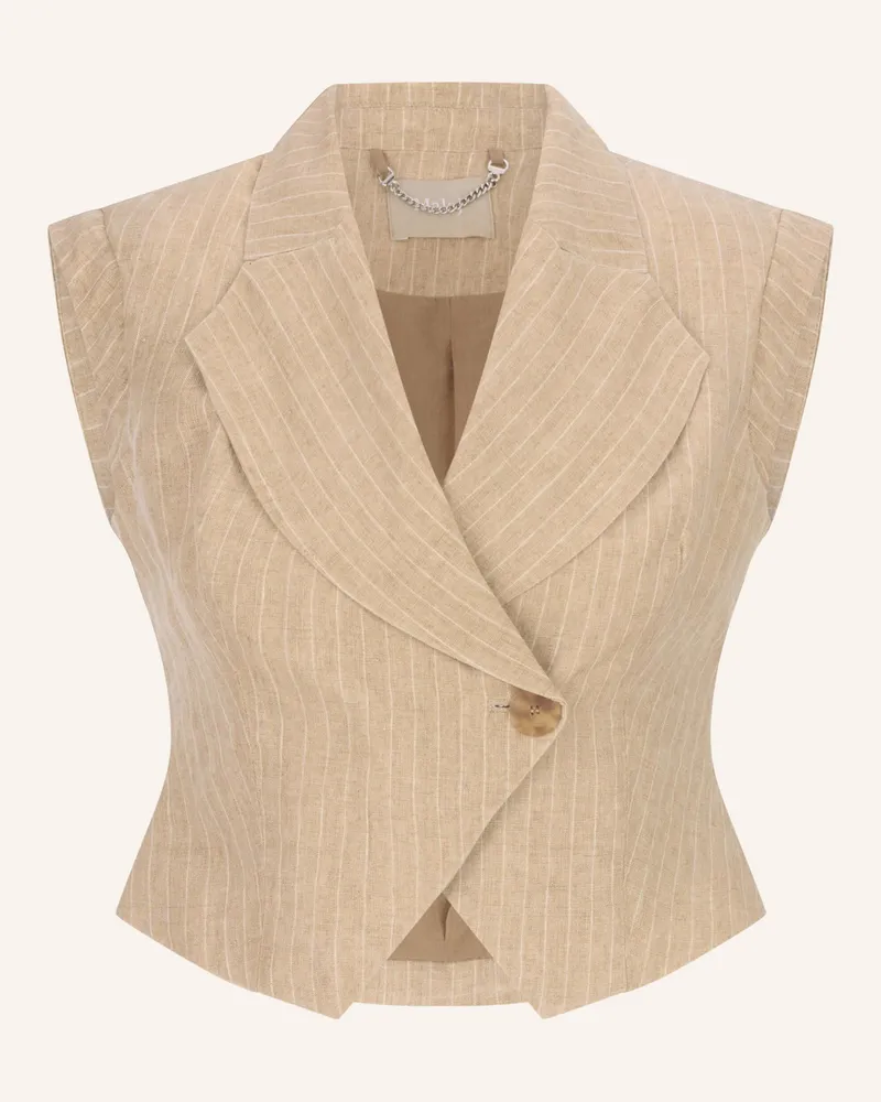 Malej Leinenweste Lebena beige Beige