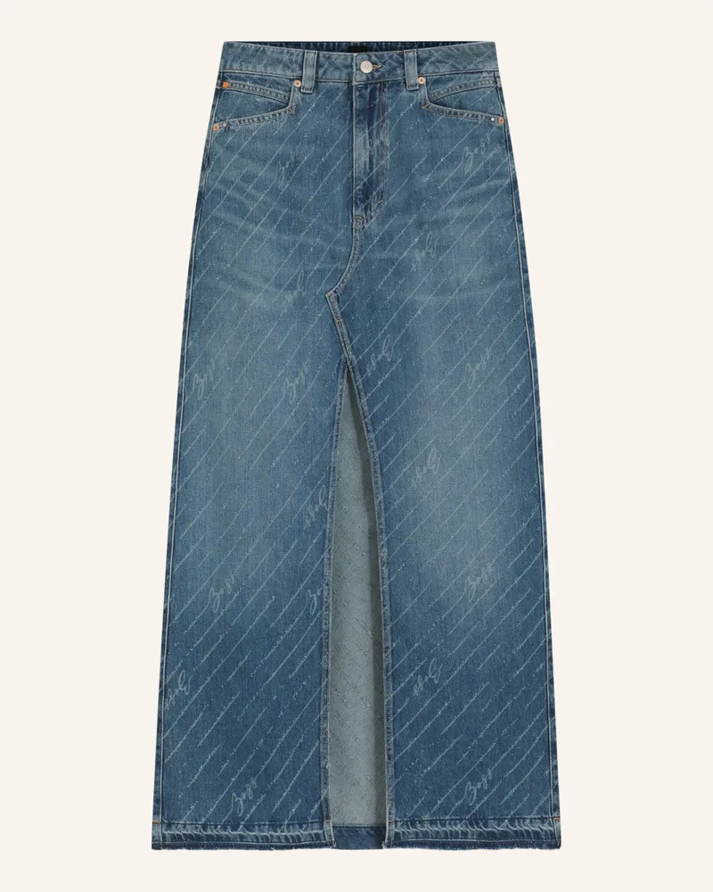 HUGO BOSS Casual Rock C_ DNM LONG SKIRT Regular Fit Blau