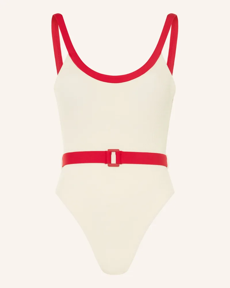 Seafolly Australia Badeanzug Bandwave weiss Ecru