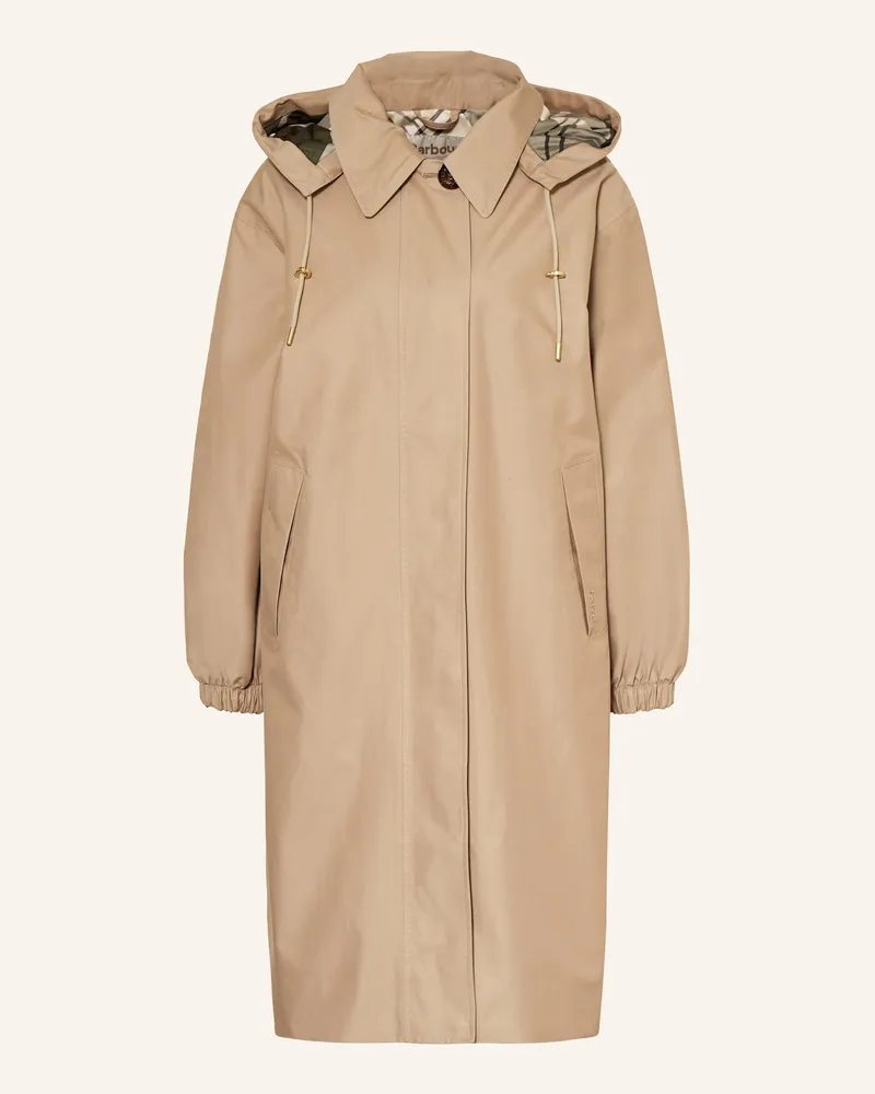Barbour Mantel BRONAGH mit abnehmbarer Kapuze Beige