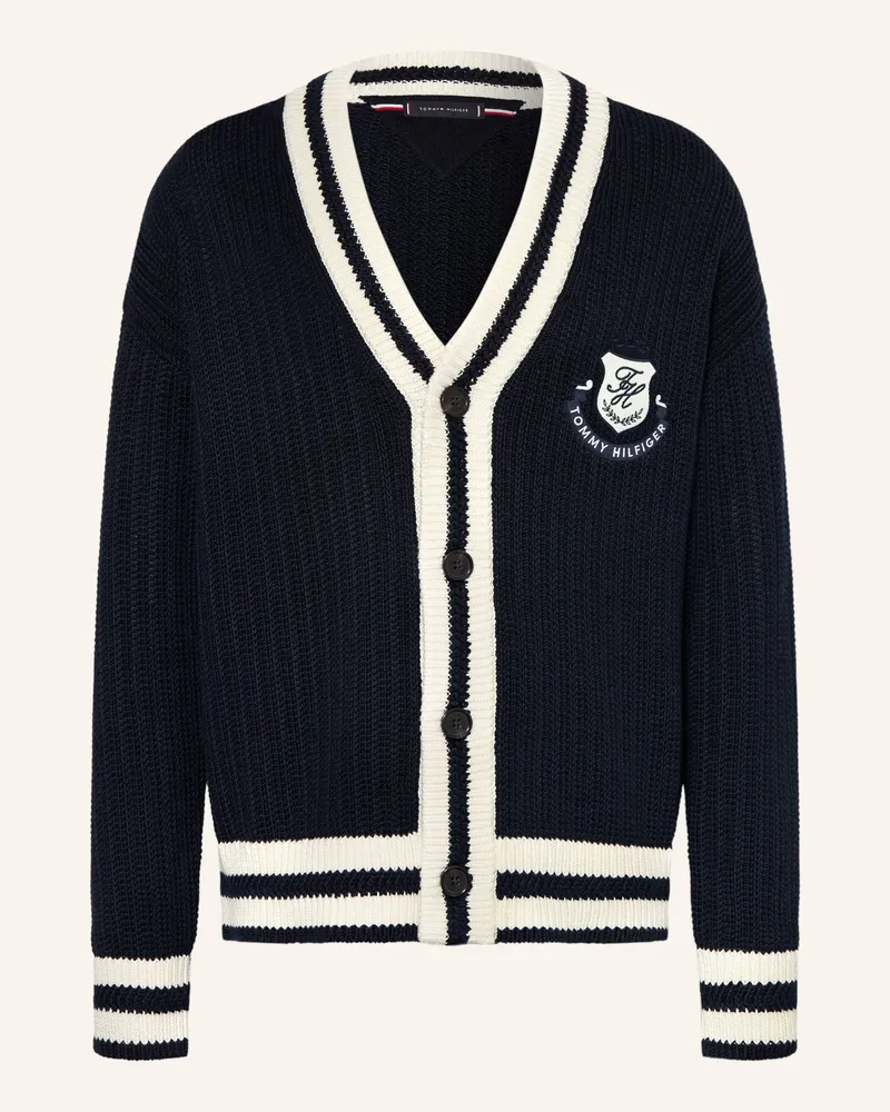 Tommy Hilfiger Strickjacke blau Dunkelblau