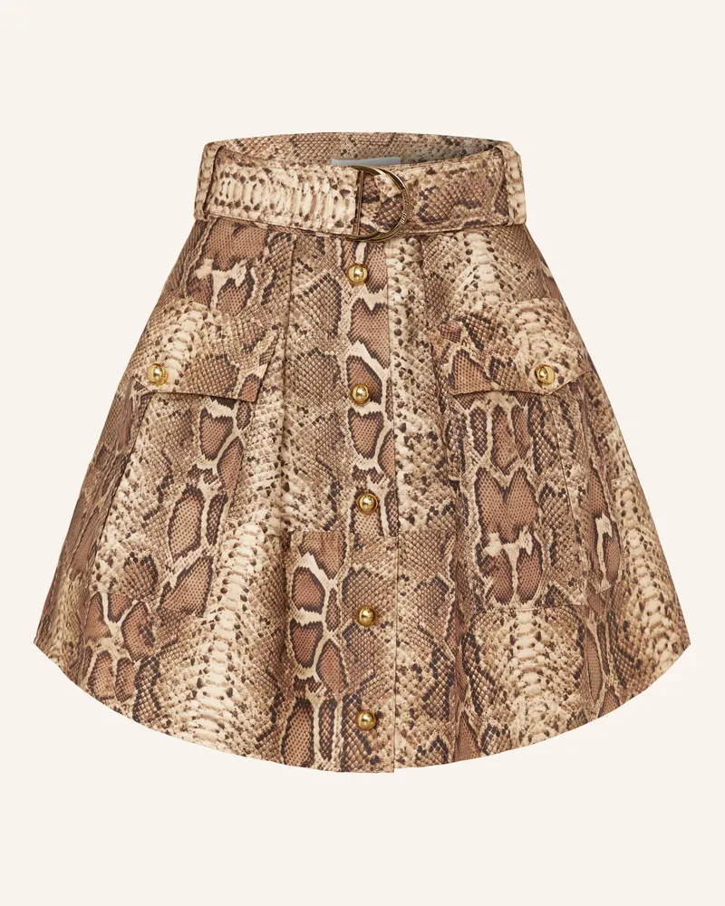 Zimmermann Cargorock Hypnotic Mit Seide braun Beige