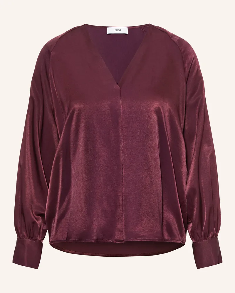 cinque Blusenshirt CIPALME aus Satin Dunkelrot