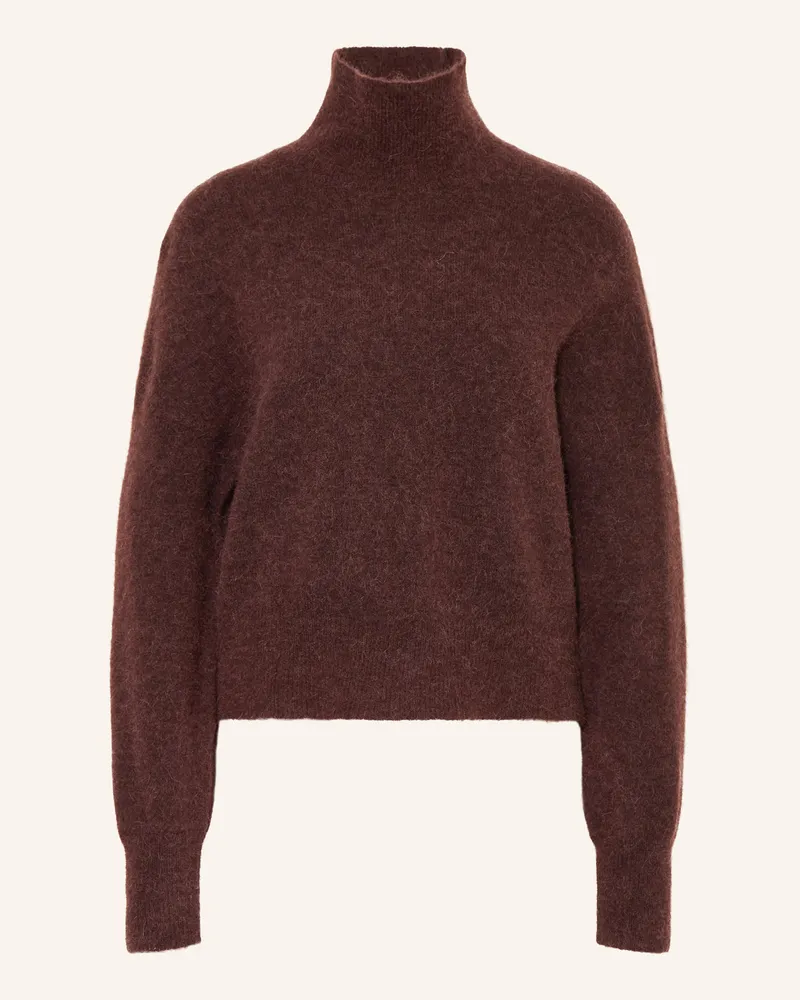 Samsøe & Samsøe Rollkragenpullover NOLA mit Alpaka Dunkellila