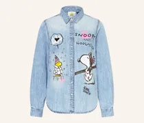 Jeansbluse mit Pailletten