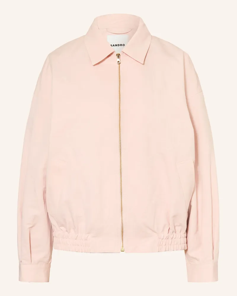 Sandro Blouson mit Leinen Rosé