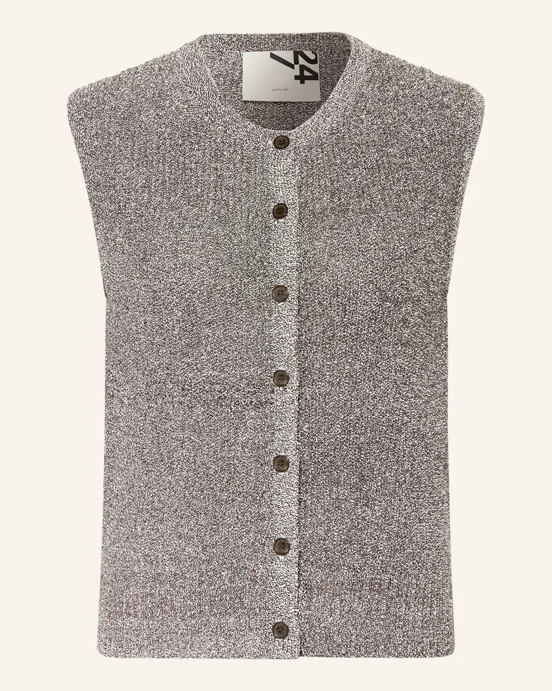 OPUS Strickweste DIPPA Dunkelbraun