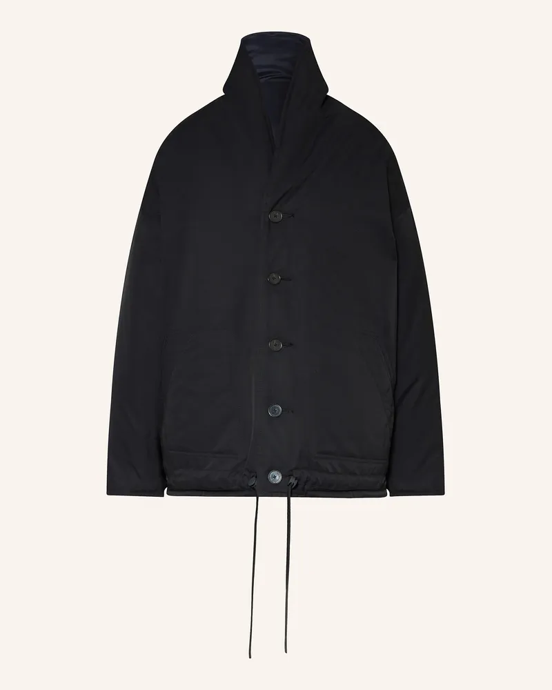 Closed Steppjacke im Materialmix zum Wenden Schwarz