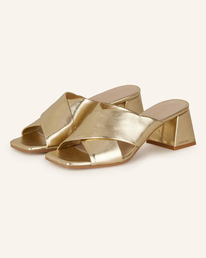 Darling Harbour Mules gold Gold