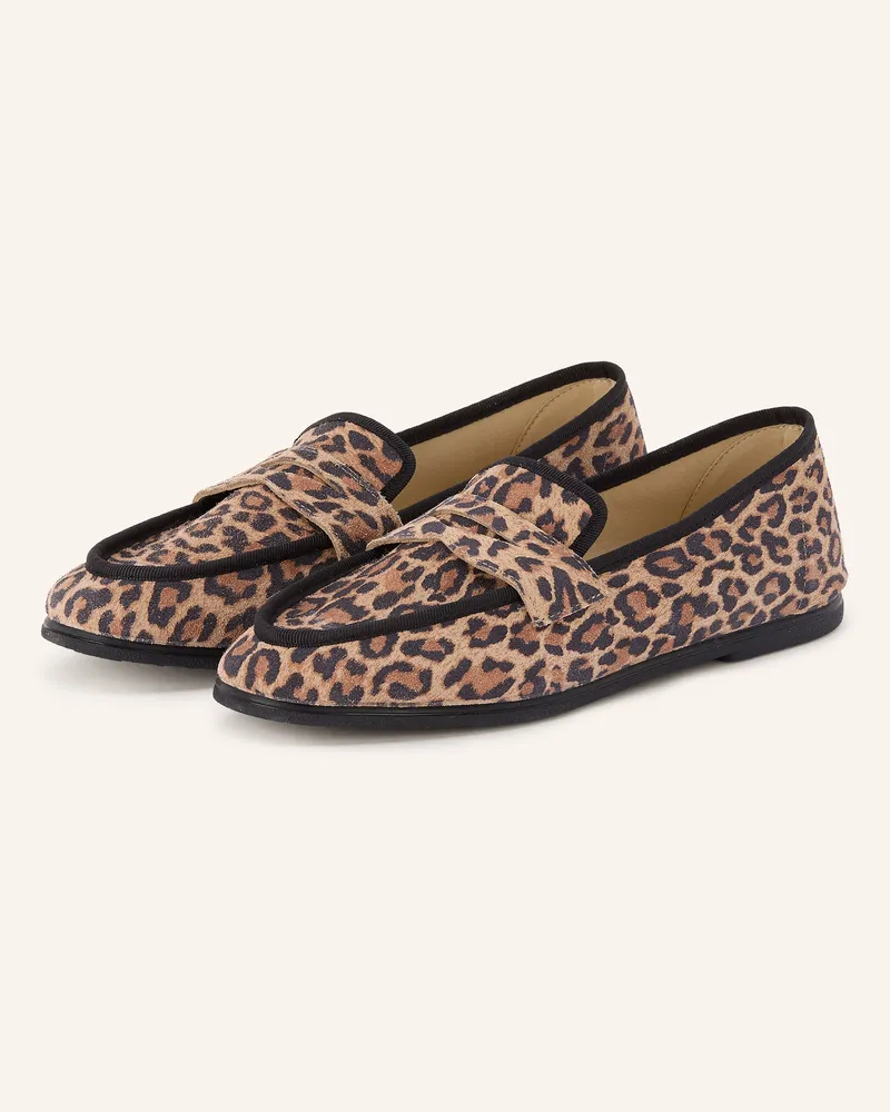 Espadrij Penny-Loafer Hellbraun