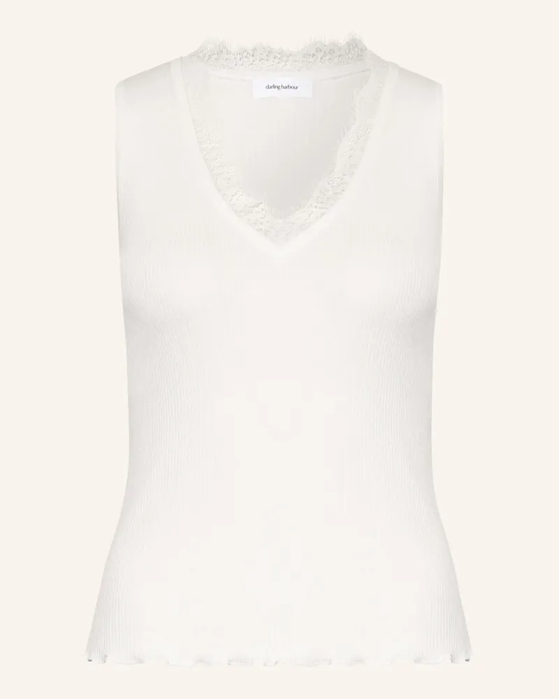 Darling Harbour Stricktop Mit Spitze weiss Ecru