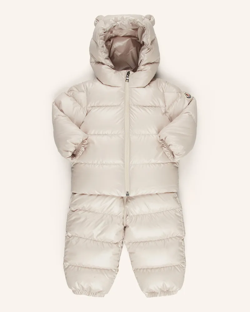 Moncler Set DEIDRE: Daunenjacke und Thermohose Beige