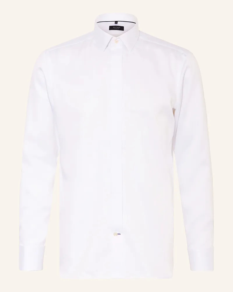 Olymp Smoking-Hemd tailored fit mit Umschlagmanschette Weiss