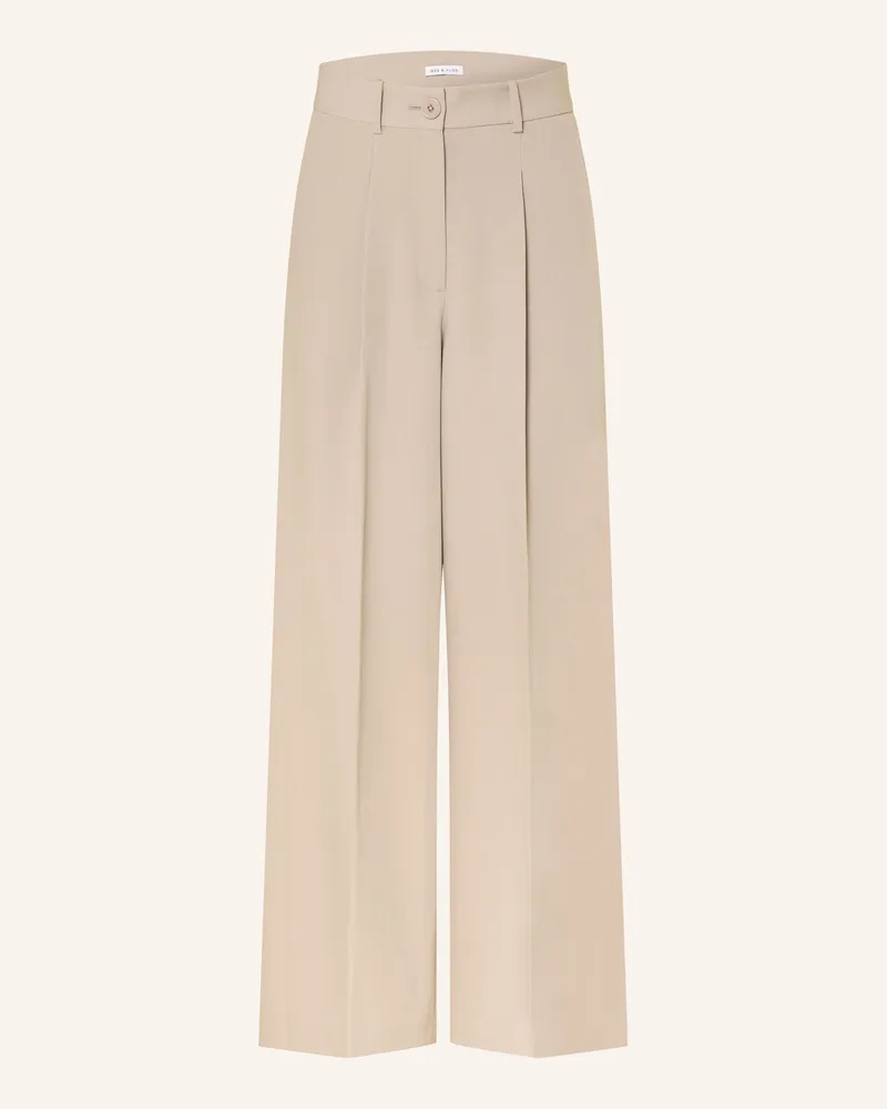 Mrs & HUGS Marlenehose beige Creme