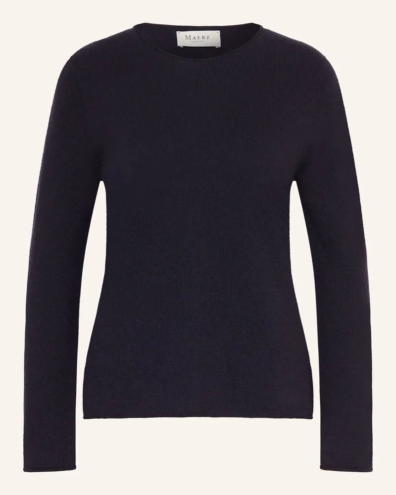 Maerz Pullover Aus Merinowolle blau Dunkelblau