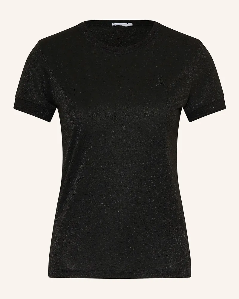 Patrizia Pepe Strickshirt mit Glitzergarn Schwarz