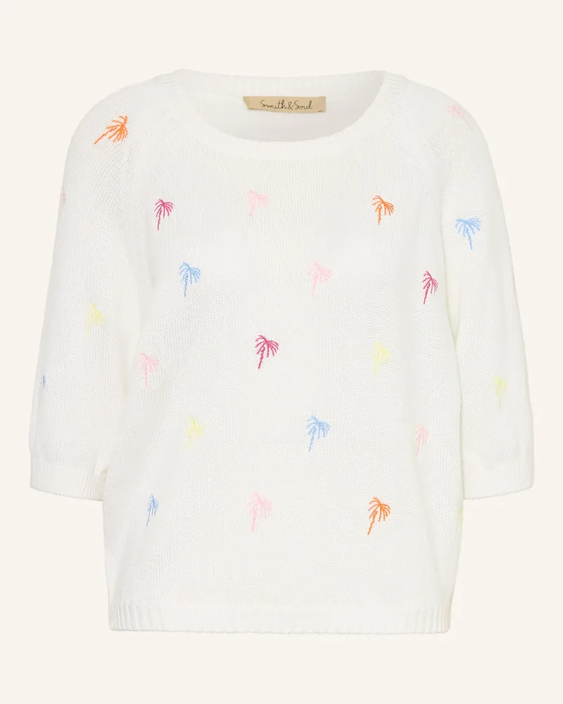 Smith & Soul Pullover Mit 3/4-Arm weiss Creme