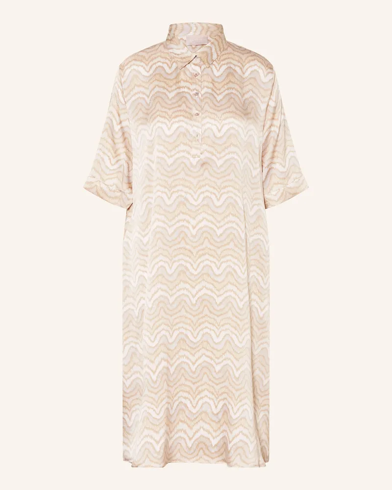 hemisphere Hemdblusenkleid aus Seide Beige