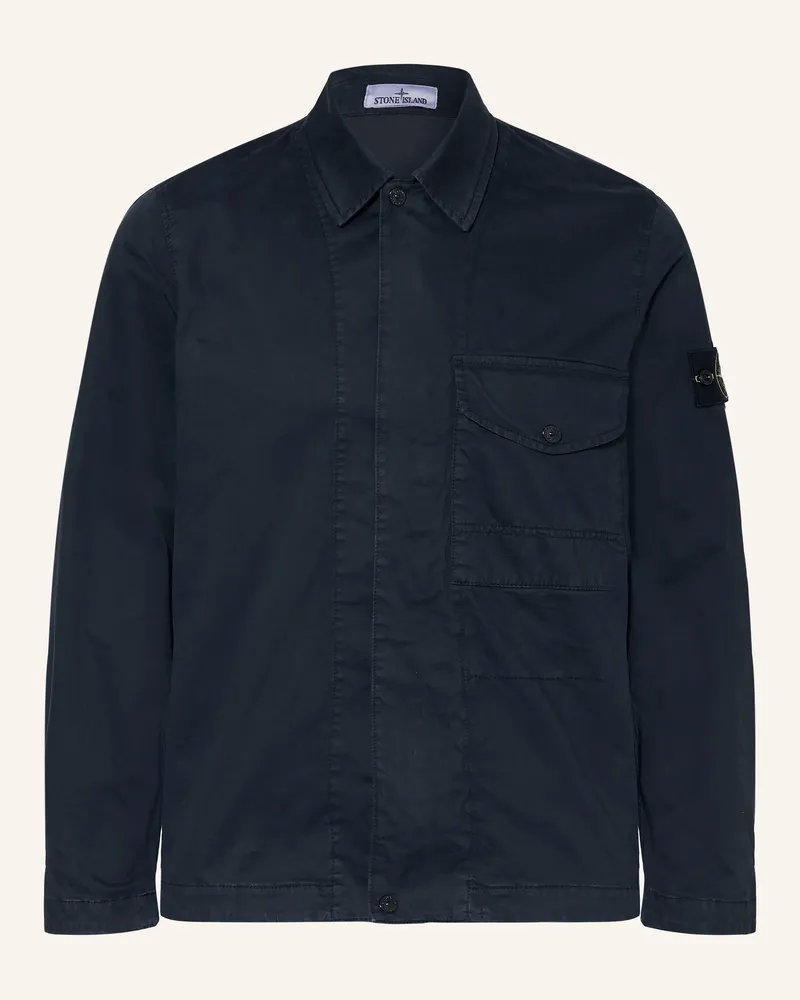 Stone Island Overjacket Dunkelblau