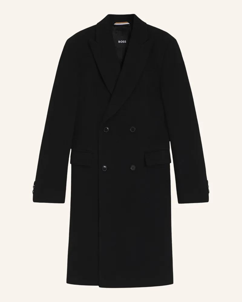 HUGO BOSS Klassischer Mantel H-HYDE-DB-PEAK-254 Slim Fit Schwarz
