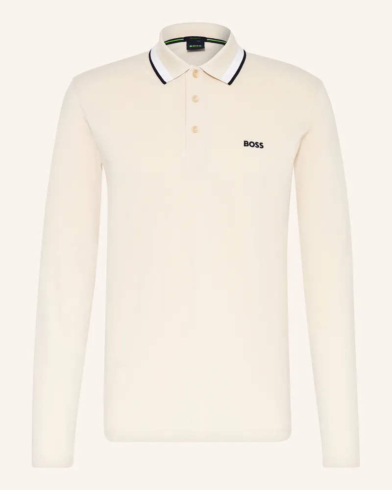 HUGO BOSS Piqué-Poloshirt PLISY Regular Fit Ecru