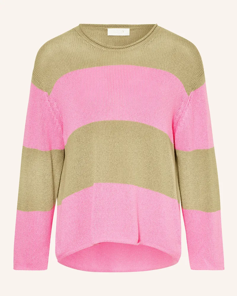 CATNOIR Pullover Mit Leinen pink Hellgrün