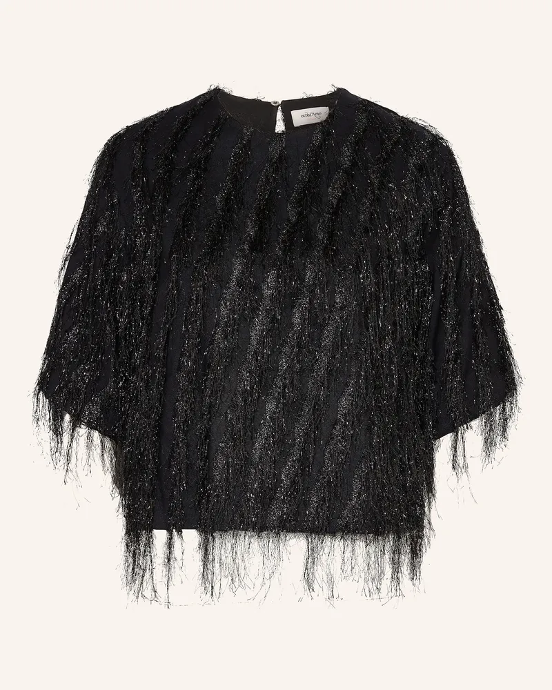 ottod’Ame Blusenshirt Mit Glitzergarn schwarz Schwarz