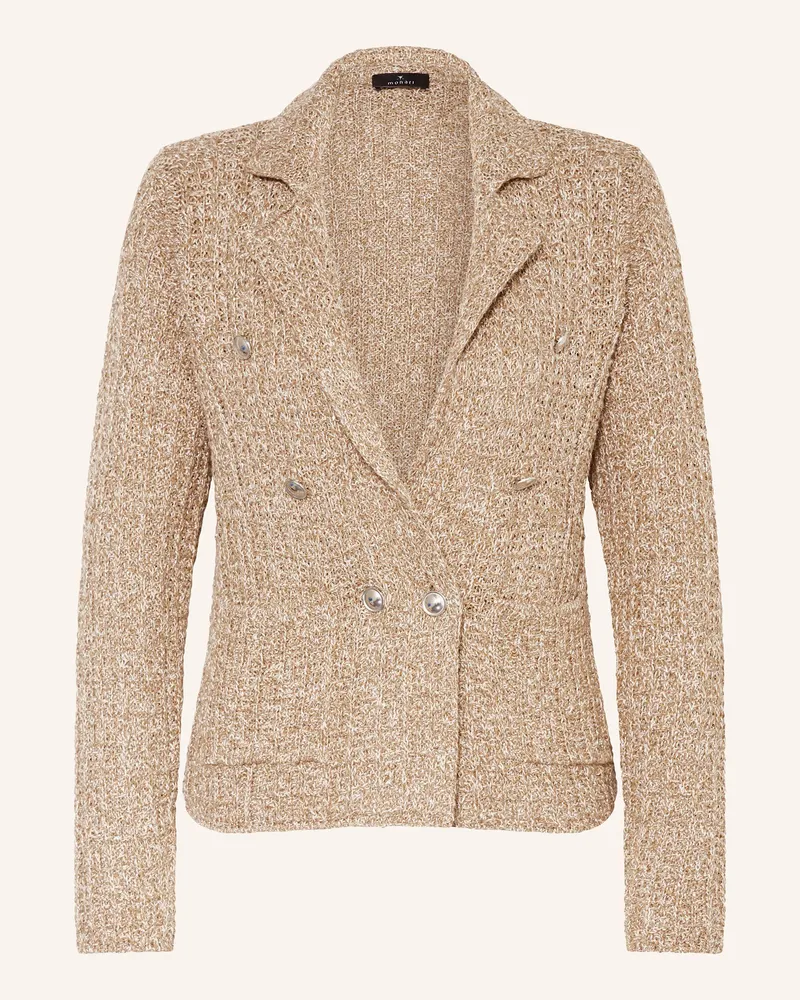monari Strickjacke mit Glitzergarn Hellbraun