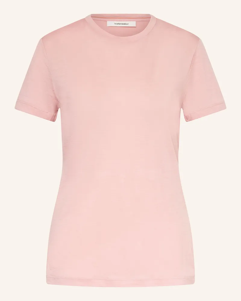 Icebreaker T-Shirt TECH LITE III aus Merinowolle Hellrosa