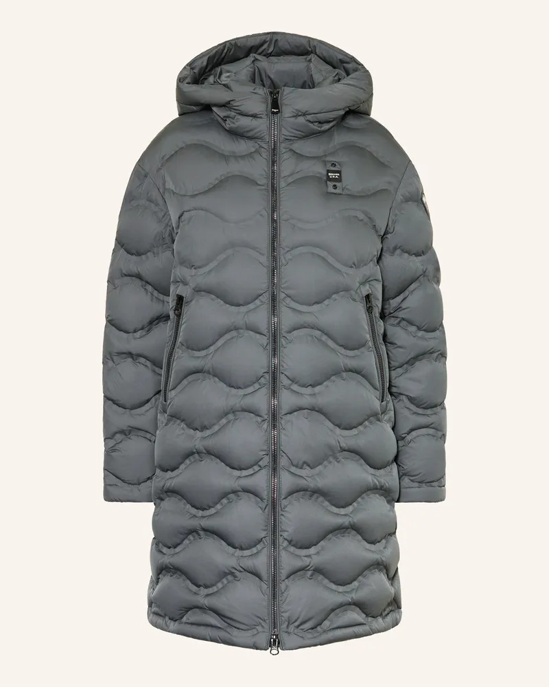 Blauer Daunemantel MADELINE Grau