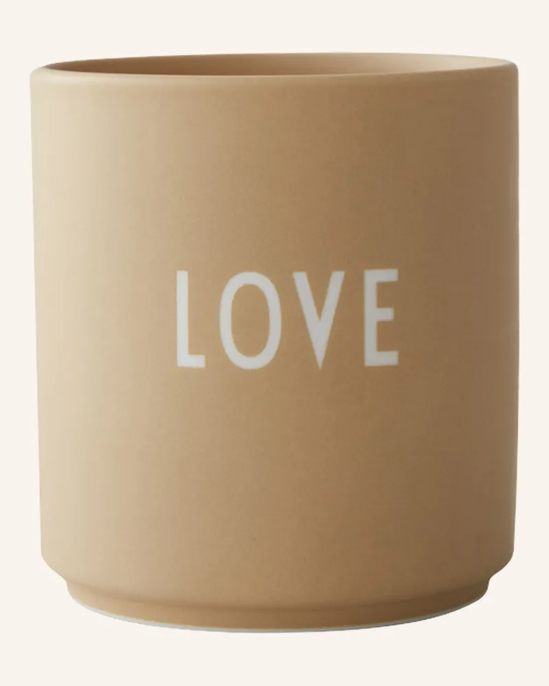 DESIGN LETTERS Becher beige Dunkelgelb