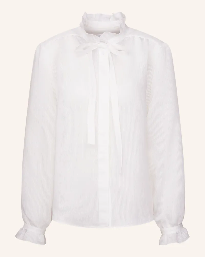 Seidensticker Schluppenbluse, Ausgestellte Bluse Weiss