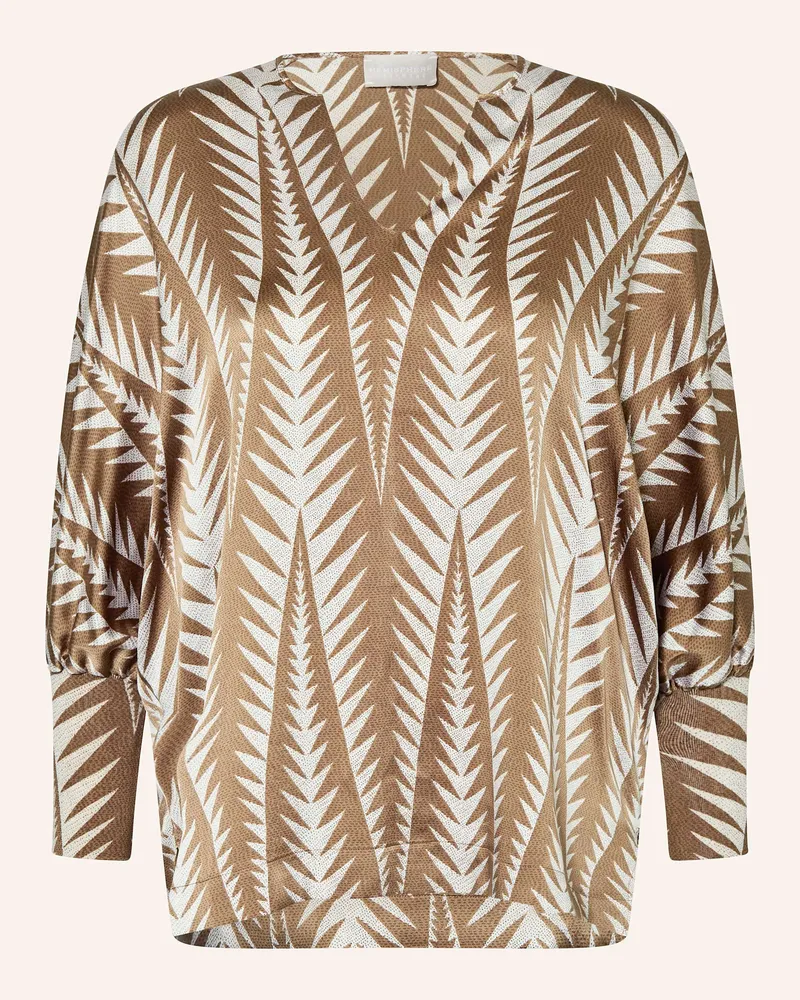 hemisphere Blusenshirt aus Seide mit 3/4-Arm Weiss