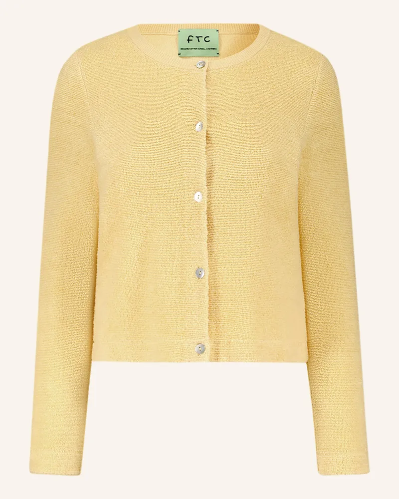 FTC Cashmere Strickjacke Gelb
