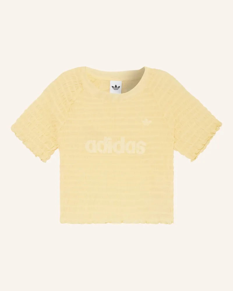 adidas T-Shirt Aus Mesh gelb Gelb