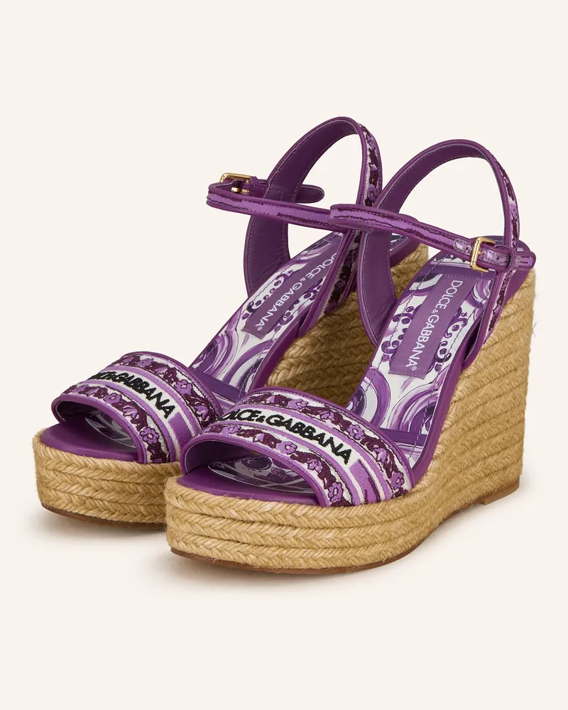 Dolce & Gabbana Wedges RICAMO Lila