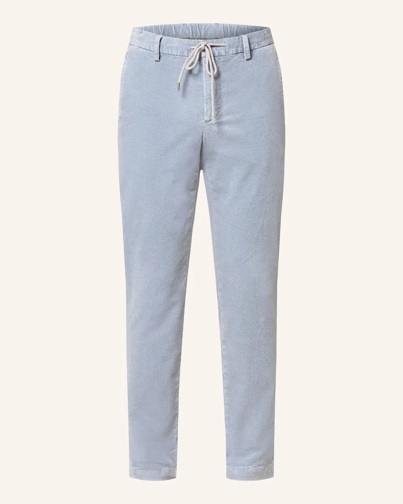 Alberto Cordhose JUMP im Jogging-Stil Slim Fit Hellblau