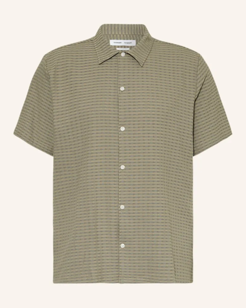 Samsøe & Samsøe Kurzarm-Hemd AVAN Comfort Fit Oliv