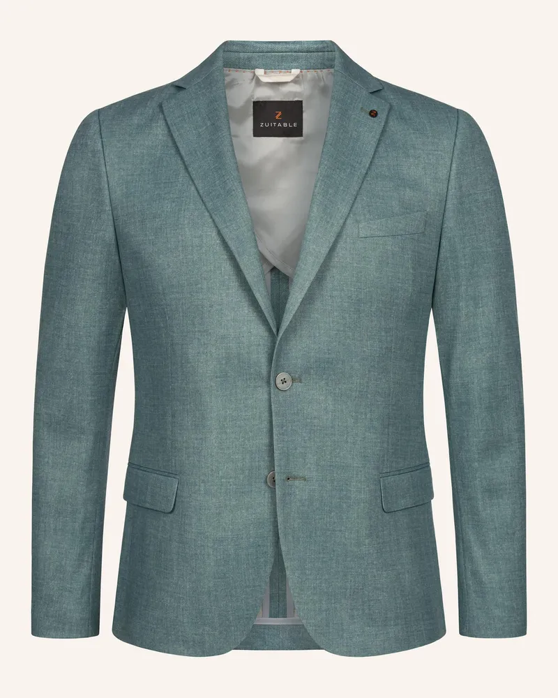 Zuitable Anzugssakko DINICK Slim Fit aus Jersey Dunkelgrün