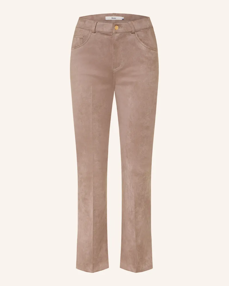 Brax 7/8-Hose May In Lederoptik beige Taupe