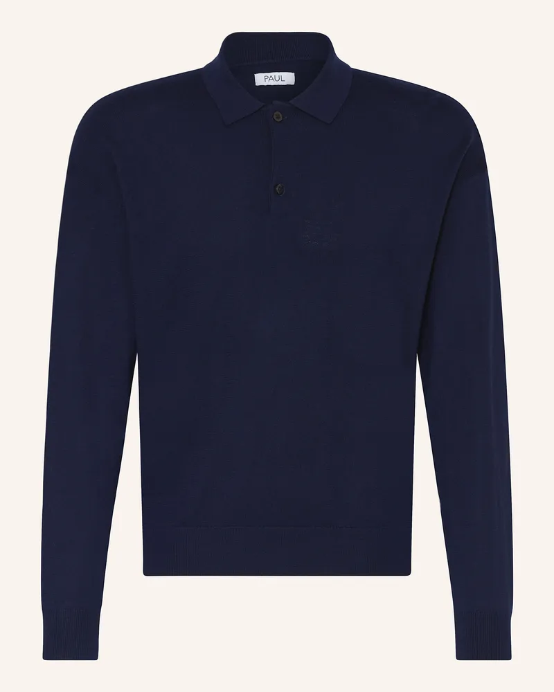 paul Strick-Poloshirt aus Merinowolle Dunkelblau