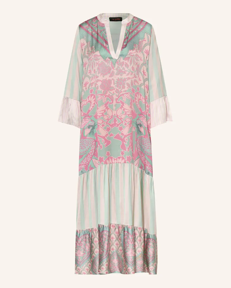 Miss Goodlife Satinkleid mit 3/4-Arm Pink