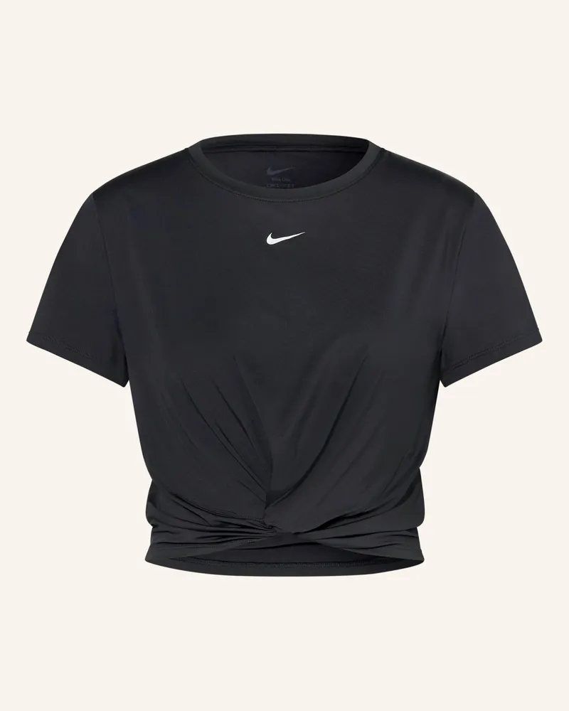 Nike Cropped-Shirt One Classic Twist schwarz Schwarz