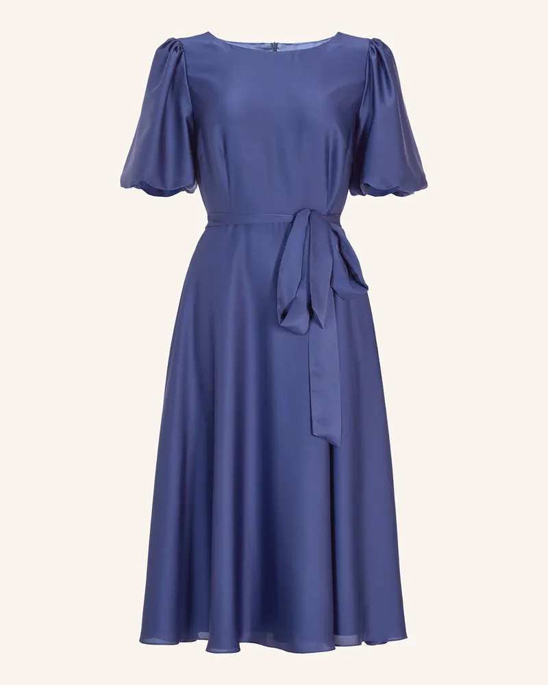 Swing Cocktailkleid Aus Satin blau Blau